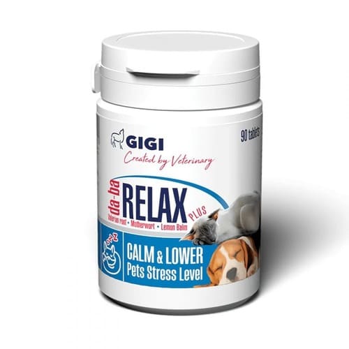 GIGI DA-BA Relax Plus nomierinošas tabletes pret stresu suņiem un kaķiem N90